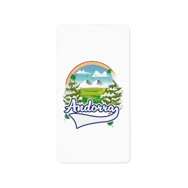 Andorra retro travel logo label (Front)