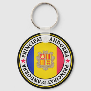 Andorra Round Emblem Key Ring