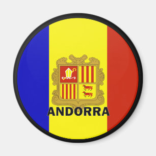 Andorra Roundel quality Flag Magnet