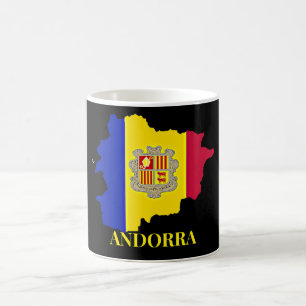 Andorra Silhouette, flag, Coffee Mug
