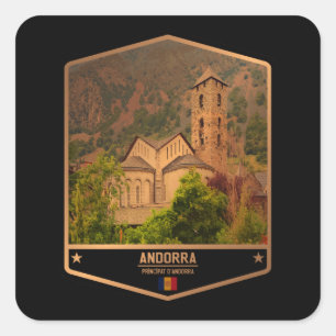 Andorra Square Sticker