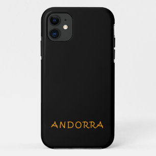 Andorra text design iPhone 11 case