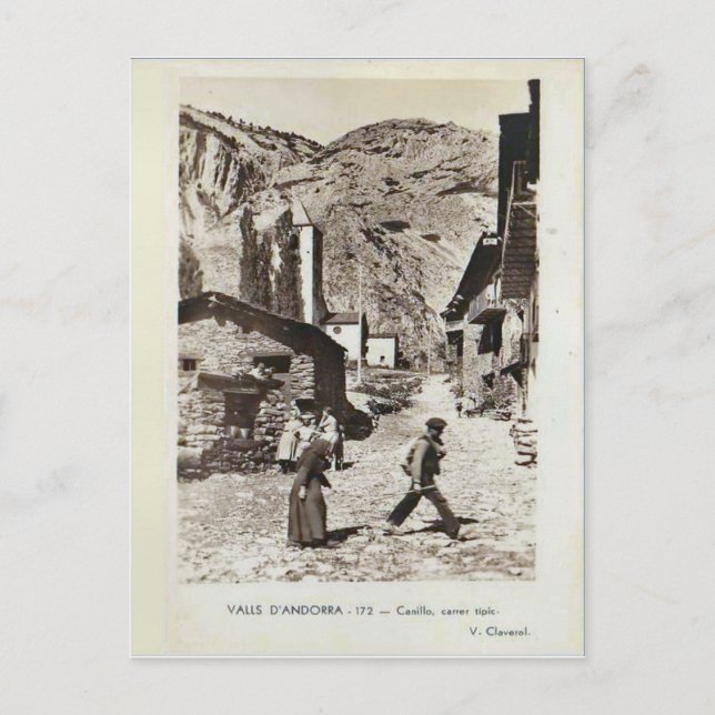 Andorra valley in the mountains postcard (Front)