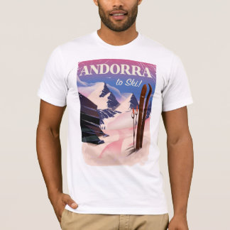 Andorra vintage Ski poster T-Shirt