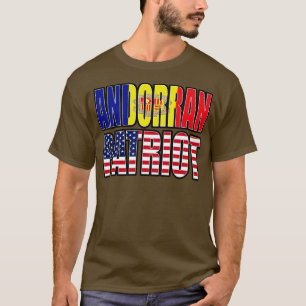 Andorran American Patriot Pride Heritage Flag Gift T-Shirt