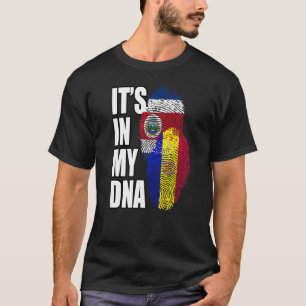 Andorran And Costa Rican Mix Dna Flag Heritage T-Shirt