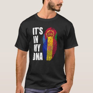 Andorran And Eritrean Mix DNA Flag Heritage T-Shirt