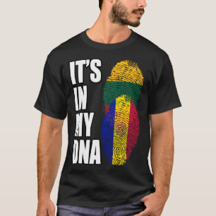 Andorran And Lithuanian Mix DNA Heritage Flag T-Shirt