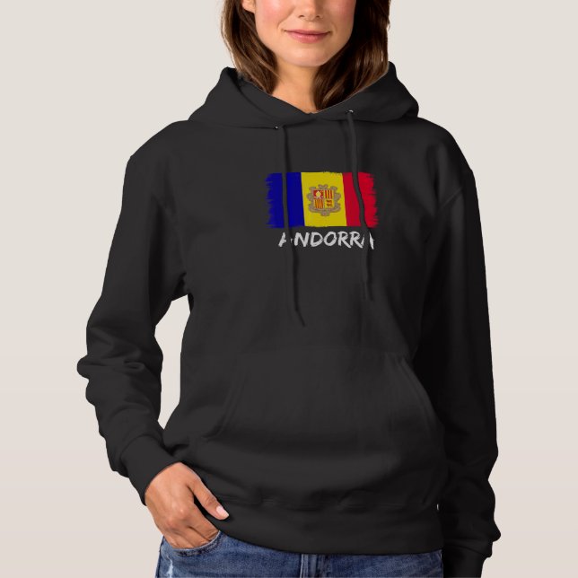 Andorran Flag Andorra Hoodie (Front)