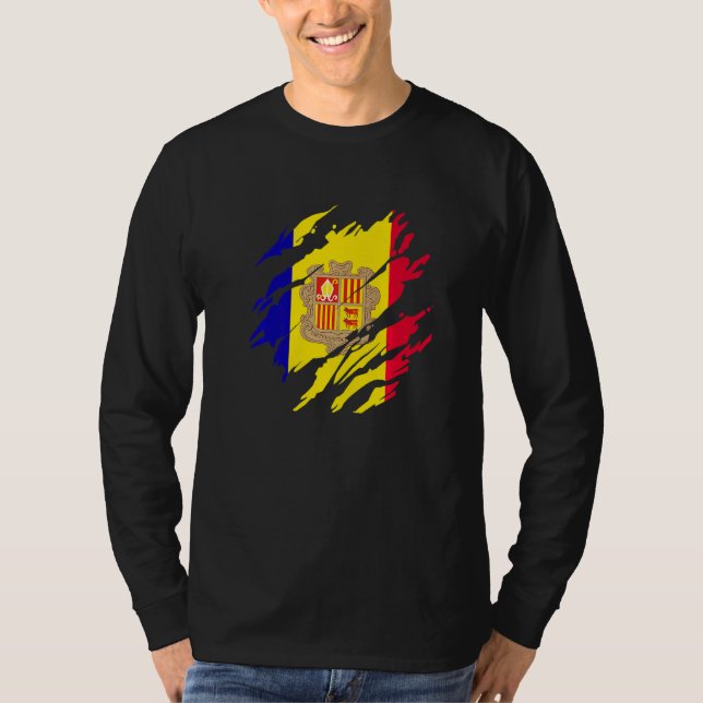 Andorran Flag Andorra   T-Shirt (Front)