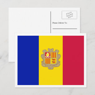 Andorran Flag, Flag of Andorra Postcard
