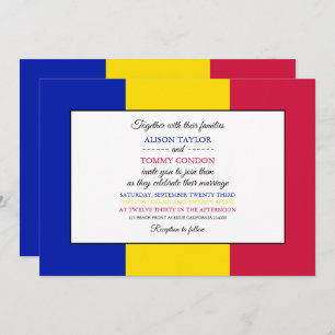 Andorran Flag, Flag of Andorra Wedding Invitation