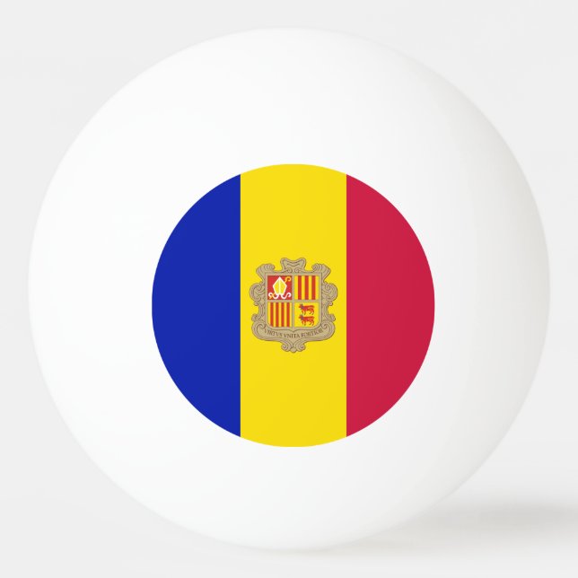 Andorran flag ping pong ball (Front)