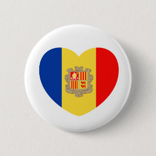Andorran heart - For real Andorrans! 6 Cm Round Badge