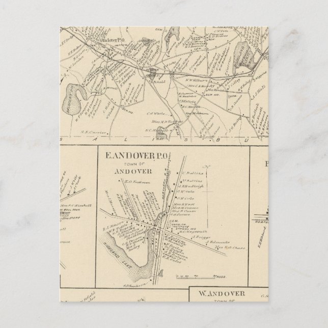Andover, Merrimack Co Postcard (Front)