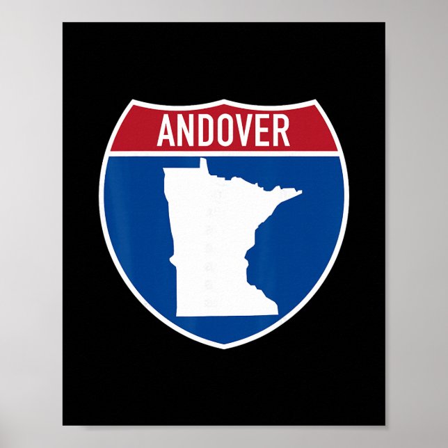 Andover Minnesota Map Highway Interstate Sign Souv (Front)