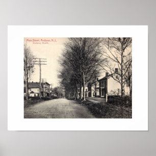 Andover NJ, New Jersey, Main St, Vintage Style Poster