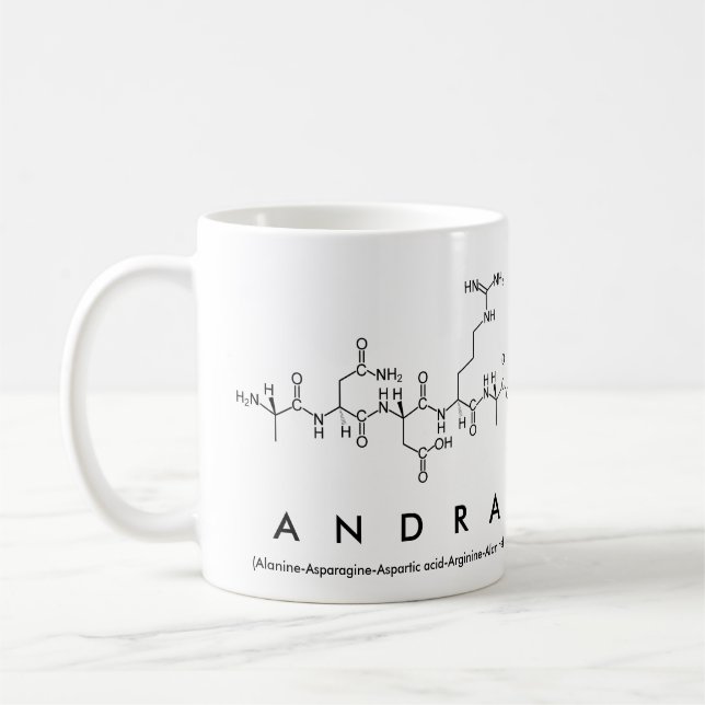Andra peptide name mug (Left)