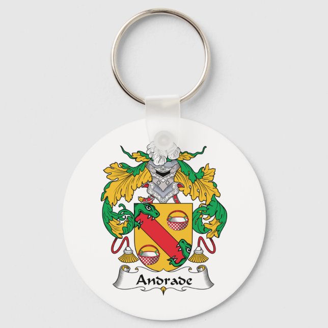 Andrade Family Crest Key Ring (Front)