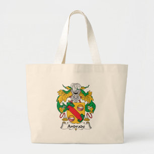 Andrade Family Crest Large Tote Bag