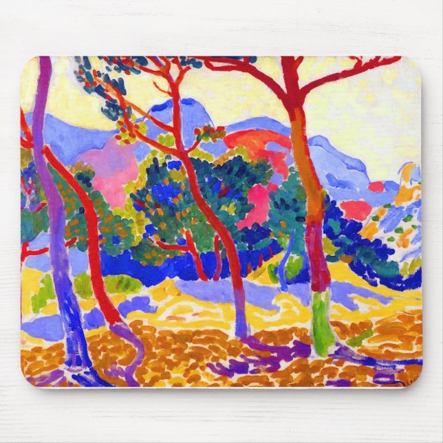 Andre Derain Fauvist Landscape with Trees Mouse Mat (Front)