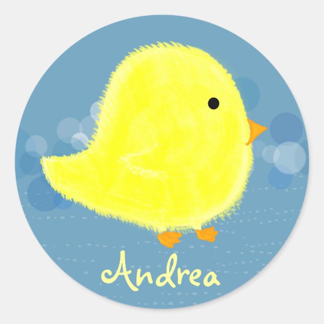 Andrea Baby Chick Sticker 369MyName (Front)