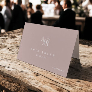 ANDREA Blush Pink Minimal Wedding Place Cards