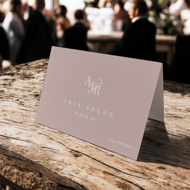ANDREA Blush Pink Minimal Wedding Place Cards (ANDREA Blush Pink Minimal Wedding Place Cards)