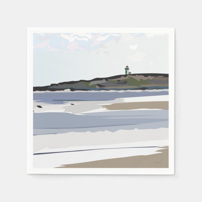 Andrea Brand #2 Popham - Stormy Popham Beach, Main Napkin (Front)