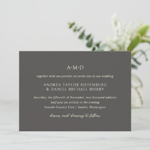 Andrea Brown Elegant Wedding Invitation