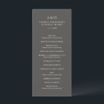 Andrea Brown Elegant Wedding Programme<br><div class="desc">Traditional and elegant wedding program featuring a minimalist layout with a your monogram at the top along with your details in a classic serif font. The colour theme is cocoa brown and ivory and may be changed to any colours you choose in the design editing tool. This simple and minimal...</div>