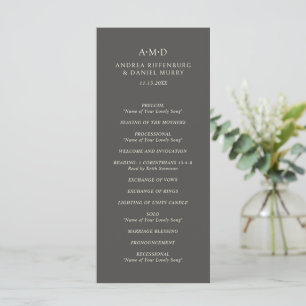 Andrea Brown Elegant Wedding Programme