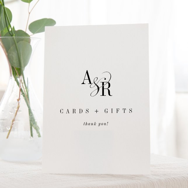 ANDREA Classic Chic Unique Wedding Cards and Gifts Pedestal Sign (ANDREA Classic Chic Unique Wedding Cards and Gifts Pedestal Sign)