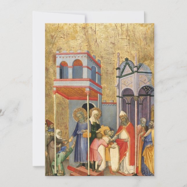Andrea di Bartolo - Joachim and Anna Giving Food t Invitation (Front)