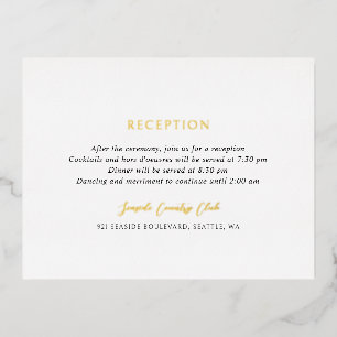 Andrea Elegant Wedding Foil Enclosure Card