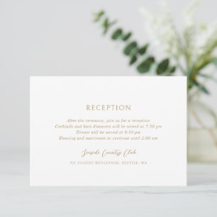 Andrea Gold Elegant Wedding Enclosure Card