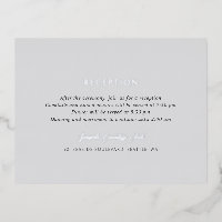 Andrea Grey Elegant Wedding Foil Enclosure Card