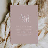 ANDREA Monogram Simple Blush Pink Minimal Wedding