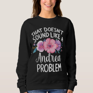 ANDREA Personalised Cute Flower Girls ANDREA Name Sweatshirt