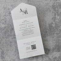 ANDREA QR Code White Black Simple Minimal Wedding