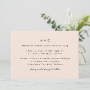Andrea Tan Elegant Wedding Invitation