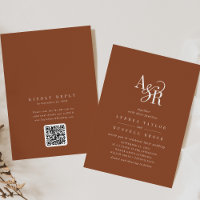 ANDREA Terracotta QR Code Boho Elegant Wedding