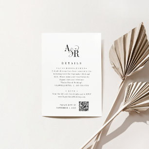 ANDREA Unique Classic Minimalist Wedding Details Enclosure Card