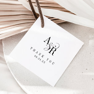ANDREA Unique Classic Minimalist Wedding Thank You Favour Tags
