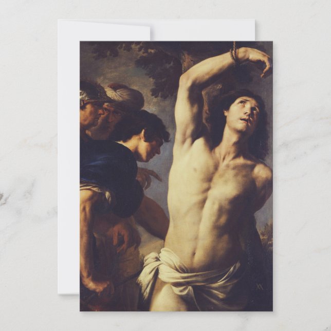 Andrea Vaccaro: St. Sebastian Baroque Fine Art Invitation (Front)