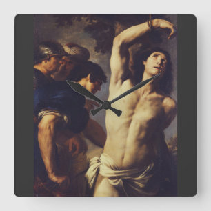 Andrea Vaccaro: St. Sebastian Baroque Fine Art Square Wall Clock