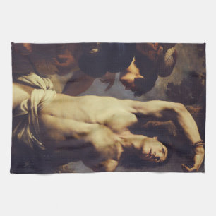 Andrea Vaccaro: St. Sebastian Baroque Fine Art Tea Towel