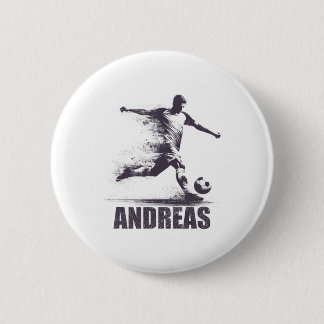 Andreas Soccer Boys Personalised First Name Andrea 6 Cm Round Badge
