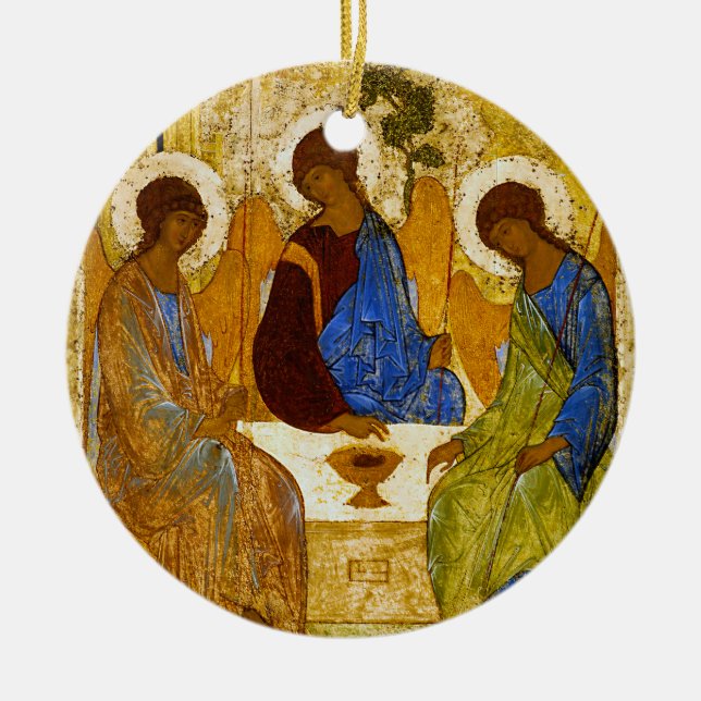 Andrei Rublev , “ Holy Trinity ” Ceramic Tree Decoration (Front)