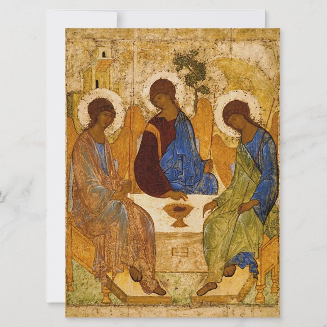 Andrei Rublev Holy Trinity Icon Orthodox religion Card (Front)